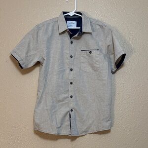 Men's Casual Short Sleeve Button-Down Shirt - Tan